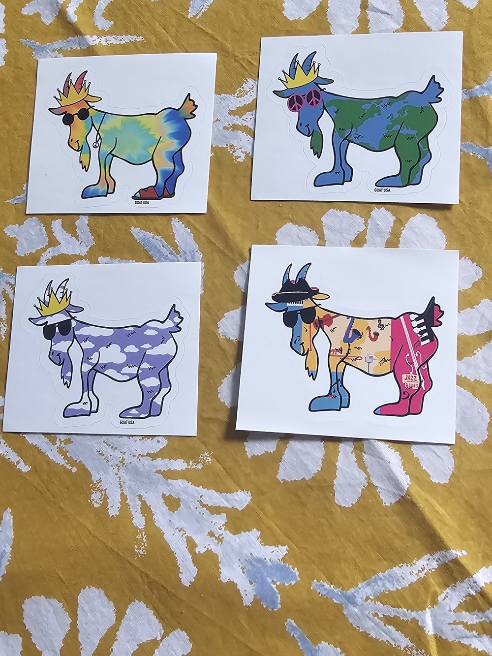 Lacrosse  Goat Sticker Sheet Set - 4 Artful Designs